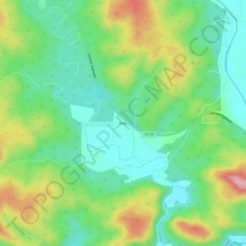 Mappa topografica Elsie, altitudine, rilievo