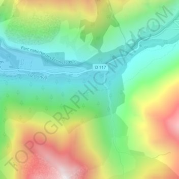 Mappa topografica Pierres Grosses, altitudine, rilievo