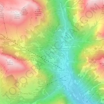 Mappa topografica Rusa, altitudine, rilievo