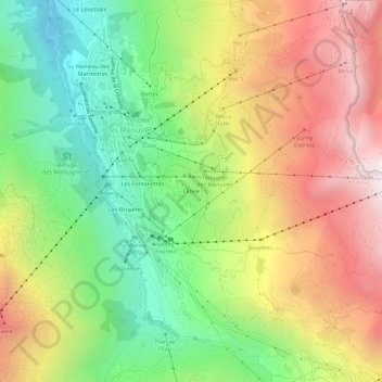 Mappa topografica l'Etelé, altitudine, rilievo