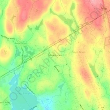 Mappa topografica Sellecks Corners, altitudine, rilievo