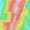 Mappa topografica Pas de Bellecombe, altitudine, rilievo