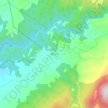 Mappa topografica Mesken, altitudine, rilievo