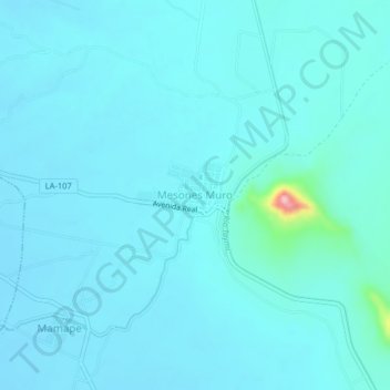 Mappa topografica Mesones Muro, altitudine, rilievo