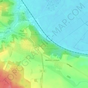 Mappa topografica Herzberg, altitudine, rilievo