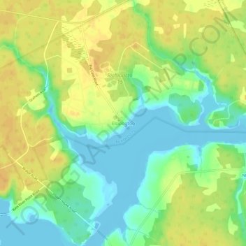 Mappa topografica Elsipogtog, altitudine, rilievo