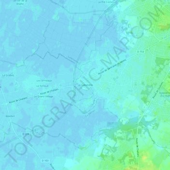 Mappa topografica La Gobetière, altitudine, rilievo