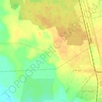 Mappa topografica Бугрино, altitudine, rilievo