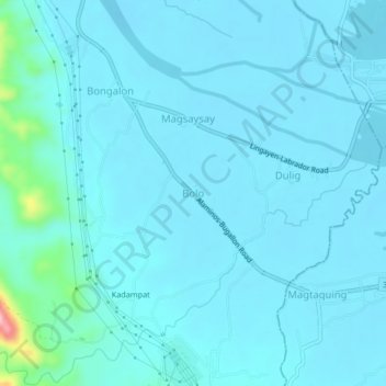Mappa topografica Bolo, altitudine, rilievo
