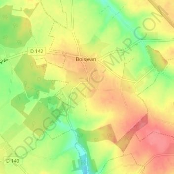Mappa topografica Le Petit-Bois-Hure, altitudine, rilievo