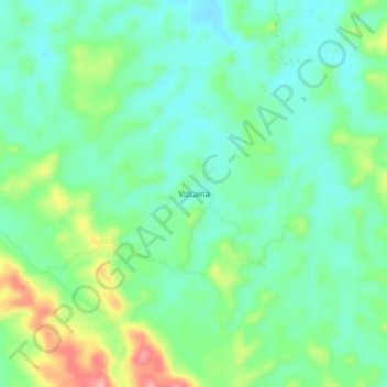 Mappa topografica Vizcaina, altitudine, rilievo