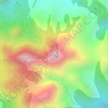 Mappa topografica Mount Aminduen, altitudine, rilievo