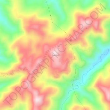 Mappa topografica Ralan, altitudine, rilievo