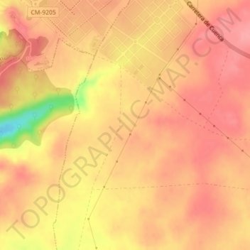 Mappa topografica Cerro Lubillo, altitudine, rilievo