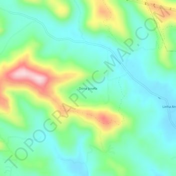 Mappa topografica Dona Josefa, altitudine, rilievo