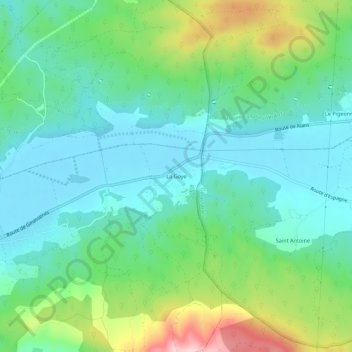 Mappa topografica La Goye, altitudine, rilievo