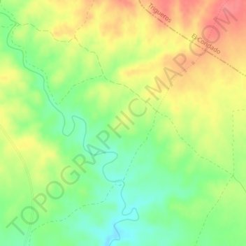 Mappa topografica El Partido, altitudine, rilievo