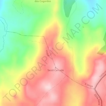 Mappa topografica Chaira de Escoba, altitudine, rilievo