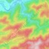 Mappa topografica Le Sahuc, altitudine, rilievo