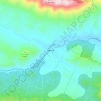 Mappa topografica Ventillas, altitudine, rilievo