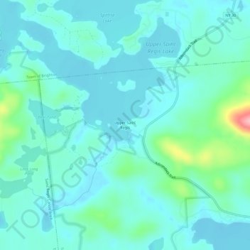 Mappa topografica Upper Saint Regis, altitudine, rilievo