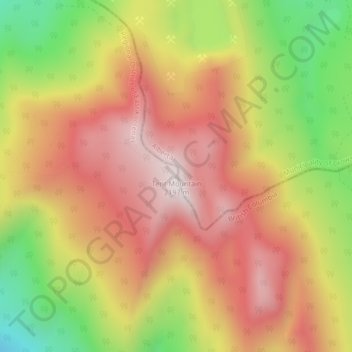 Mappa topografica Tent Mountain, altitudine, rilievo