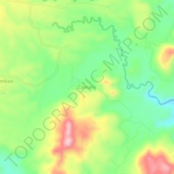 Mappa topografica Camalig, altitudine, rilievo
