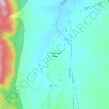 Mappa topografica Curralinho de Baixo, altitudine, rilievo