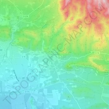 Mappa topografica Les Calans, altitudine, rilievo