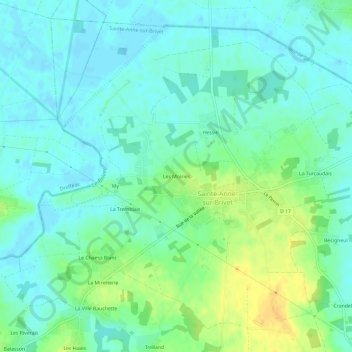 Mappa topografica Les Moiries, altitudine, rilievo