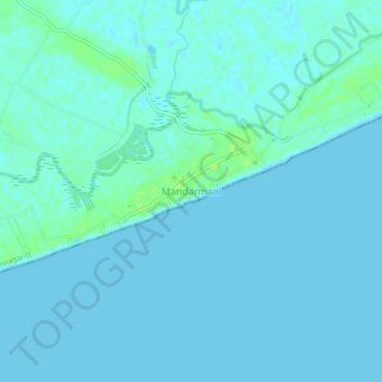 Mappa topografica Mandarmani, altitudine, rilievo