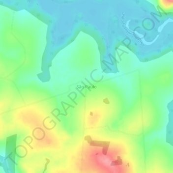 Mappa topografica São Paulo, altitudine, rilievo