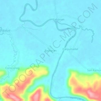 Mappa topografica Balnasan, altitudine, rilievo