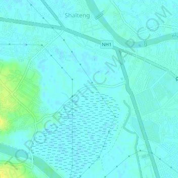 Mappa topografica Kashmir Valley, altitudine, rilievo