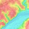 Mappa topografica Saint-Méen, altitudine, rilievo
