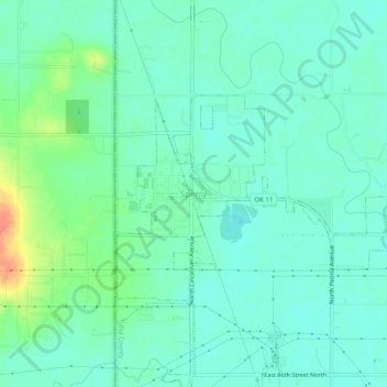 Mappa topografica Sperry, altitudine, rilievo