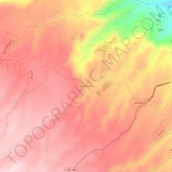 Mappa topografica Canonica, altitudine, rilievo