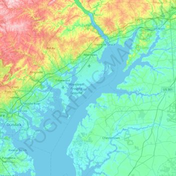 Mappa topografica Taylor Island, altitudine, rilievo
