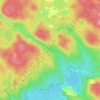 Mappa topografica Mason Falls, altitudine, rilievo