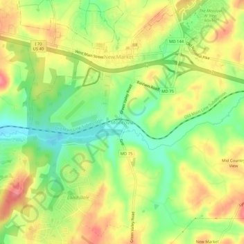 Mappa topografica Monrovia, altitudine, rilievo