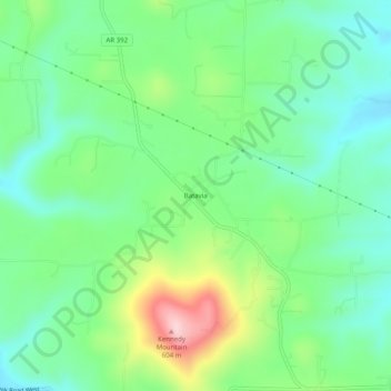 Mappa topografica Batavia, altitudine, rilievo
