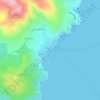 Mappa topografica Methana, altitudine, rilievo