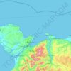 Mappa topografica Puffin Island, altitudine, rilievo