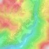 Mappa topografica Héry-sur-Ugine, altitudine, rilievo