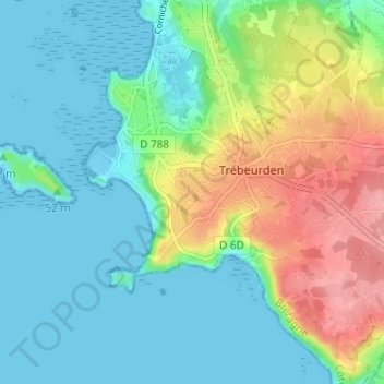 Mappa topografica Le Gavel, altitudine, rilievo