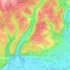 Mappa topografica Les Landes, altitudine, rilievo