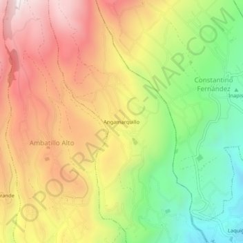 Mappa topografica Angamarquillo, altitudine, rilievo