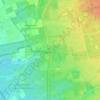Mappa topografica Emsquelle, altitudine, rilievo