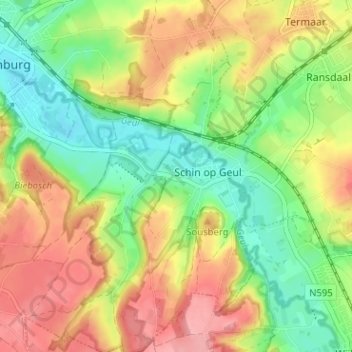 Mappa topografica Strucht, altitudine, rilievo