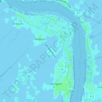 Mappa topografica Eppingawehr, altitudine, rilievo